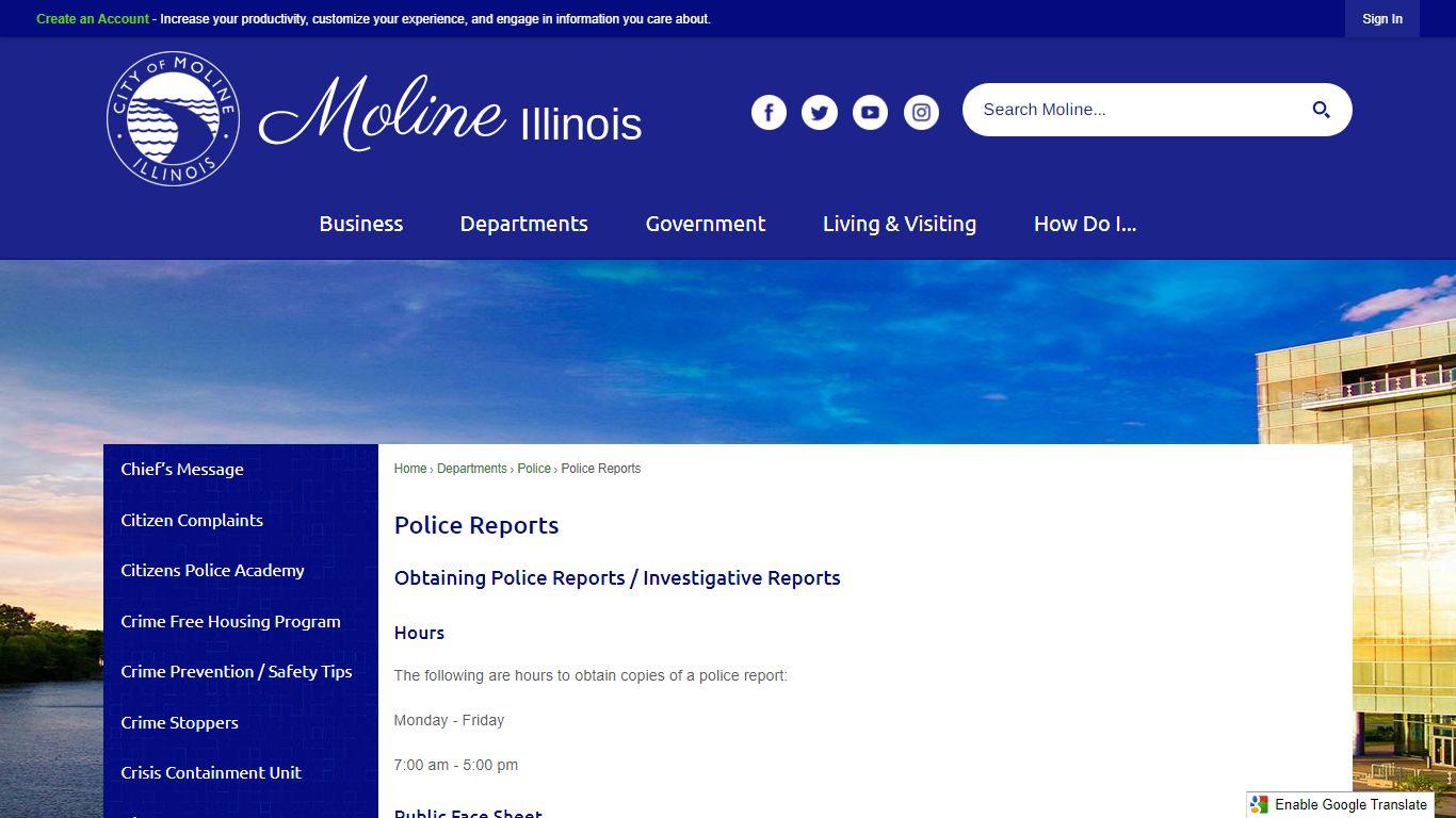 Police Reports | City of Moline, IL - Official Website